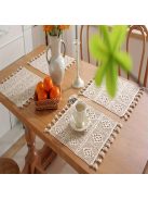 Bohém Klasszikus Egyszínű Kézzel Készített Horgolt, Kötött Tányér alátét