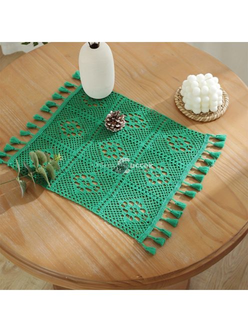 Bohém Klasszikus Egyszínű Kézzel Készített Horgolt, Kötött Tányér alátét