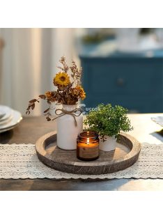 Rusztikus fa gyertyatálca