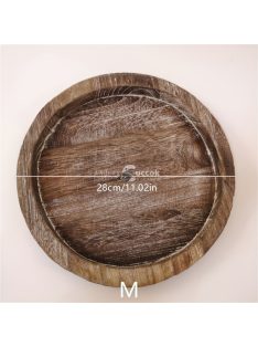 Rusztikus fa gyertyatálca