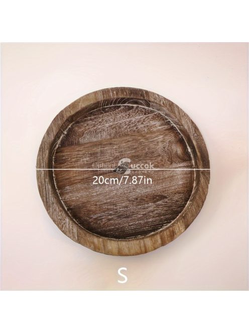 Rusztikus fa gyertyatálca