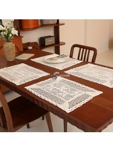   6db retro vidéki stílusú üreges pillangó virágos asztali alátét