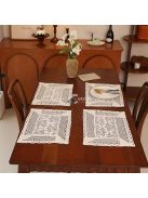 6db retro vidéki stílusú üreges pillangó virágos asztali alátét