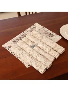   6db retro vidéki stílusú üreges pillangó virágos asztali alátét