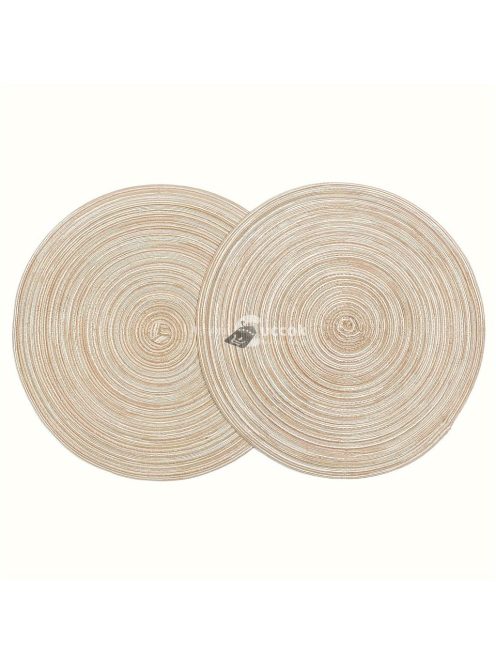 Kerek Szőtt Asztali Alátét - Bézs, Kézzel Mosható Asztali Alátét