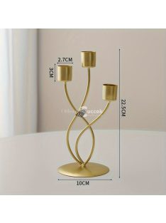   Elegáns, európai stílusú vaskos gyertyatartó romantikus étkezésekhez