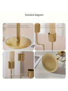 Elegáns, európai stílusú vaskos gyertyatartó romantikus étkezésekhez