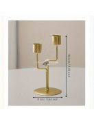 Elegáns, európai stílusú vaskos gyertyatartó romantikus étkezésekhez