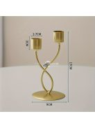 Elegáns, európai stílusú vaskos gyertyatartó romantikus étkezésekhez