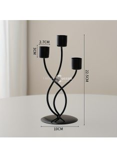   Elegáns, európai stílusú vaskos gyertyatartó romantikus étkezésekhez