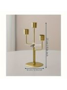 Elegáns, európai stílusú vaskos gyertyatartó romantikus étkezésekhez