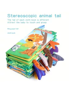 Diikamiiok textil csörgő könyv babáknak