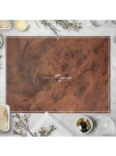   4 darabos Szett Vintage Műbőr Megjelenésű Vászon Asztali Alátétek