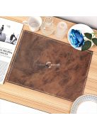 4 darabos Szett Vintage Műbőr Megjelenésű Vászon Asztali Alátétek