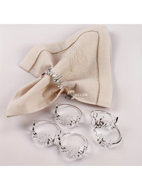 6db Fém Szalvétagyűrűtartó Készlet