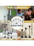 3 darabos Elegáns Fém Gyertyatartó Készlet