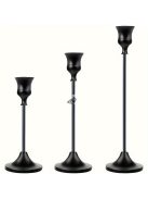 3 darabos Elegáns Fém Gyertyatartó Készlet