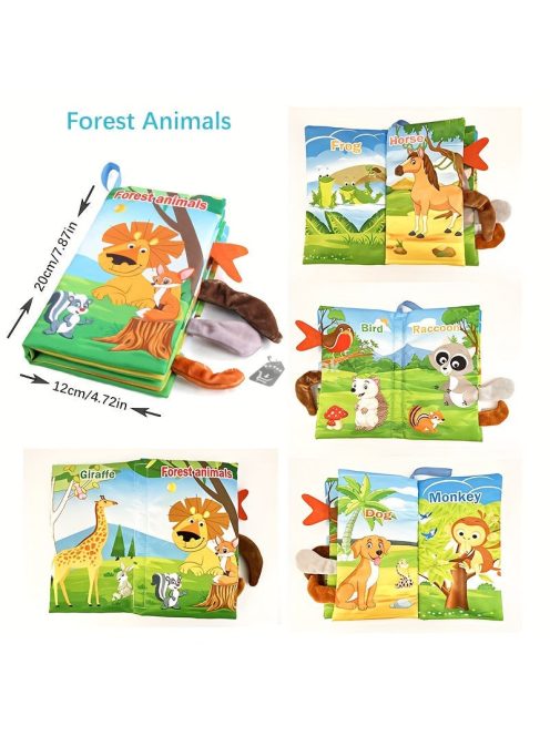 Diikamiiok textil csörgő könyv babáknak