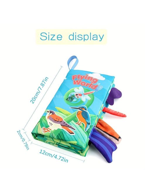 Diikamiiok textil csörgő könyv babáknak