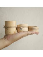 „Kézzel polírozott fa gyertyatartó készlet