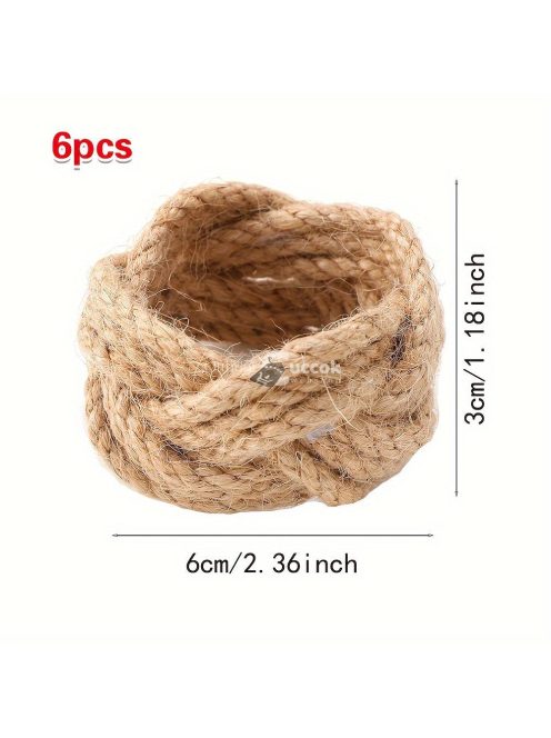 4db madzagos szalvétagyűrű