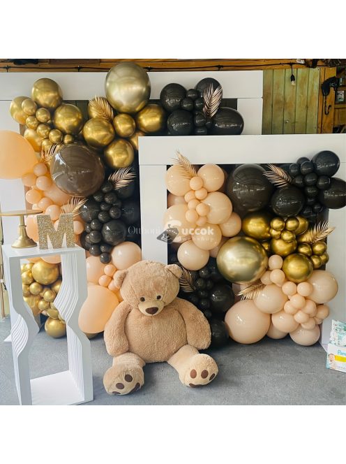 15 darab arany színű műpálma levél