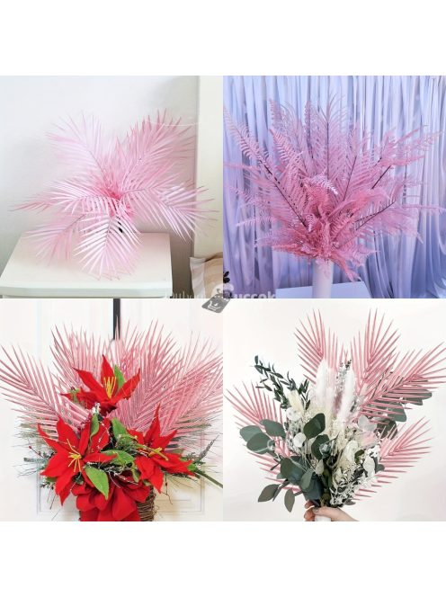 15 darab arany színű műpálma levél