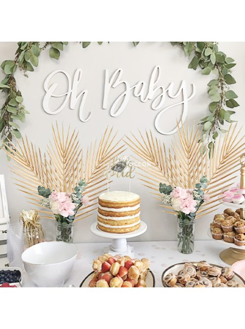 15 darab arany színű műpálma levél