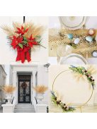 15 darab arany színű műpálma levél