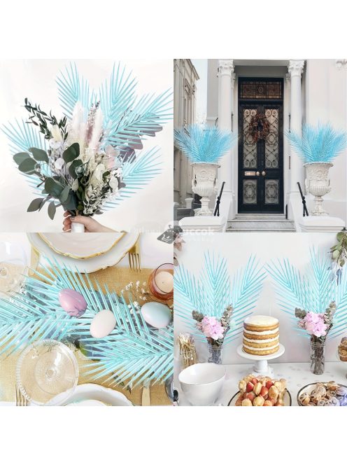 15 darab arany színű műpálma levél