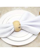 12db, Fa szalvéta gyűrűk, natúr mintás fa szalvéta csat