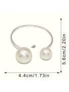 Elegáns 15 darabos Gyöngyös Szalvétagyűrű Készlet