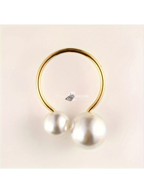 Elegáns 15 darabos Gyöngyös Szalvétagyűrű Készlet