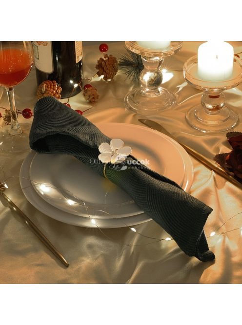 Elegáns 6 darabos virágos szalvétagyűrű készlet