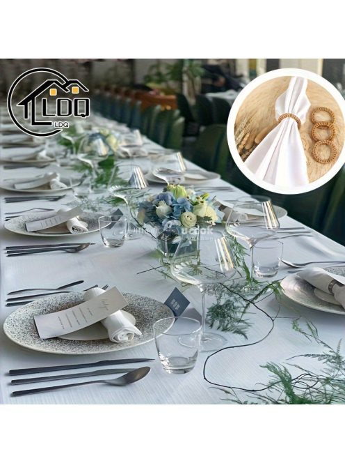 6 db fonott, régies stílusú szalvétagyűrű