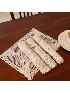 6db Retro vidéki stílusú, kivágott szerencsevirág alátétek