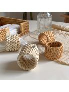 Kézzel készített skandináv stílusú, fonott búzacsőszál tányérkötők