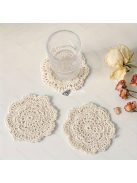 4 darab Kézzel Készített Horgolt Csipke Poháralátét
