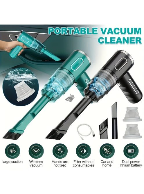 Hordozható otthoni és autós porszívó