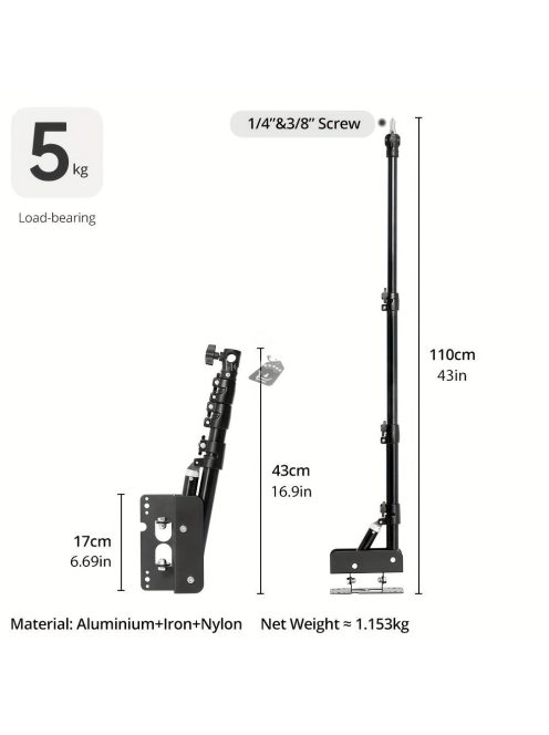 Több Szögben Állítható Felső Fénytartó Konzol
