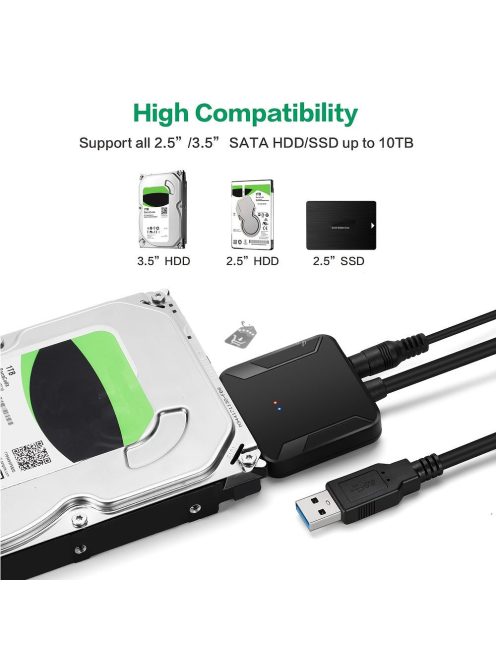 SATA-USB 3.0 külső merevlemez adapter átalakító