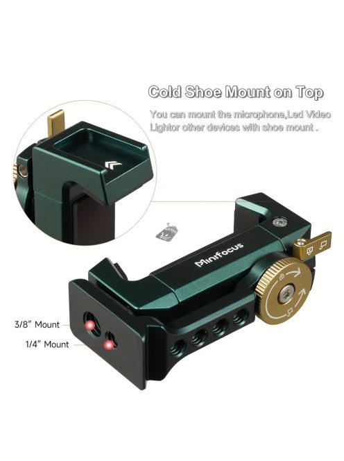 360°-os Mobiltelefon-tartó 38 mm-es csúszórésszel és gyorskioldóval