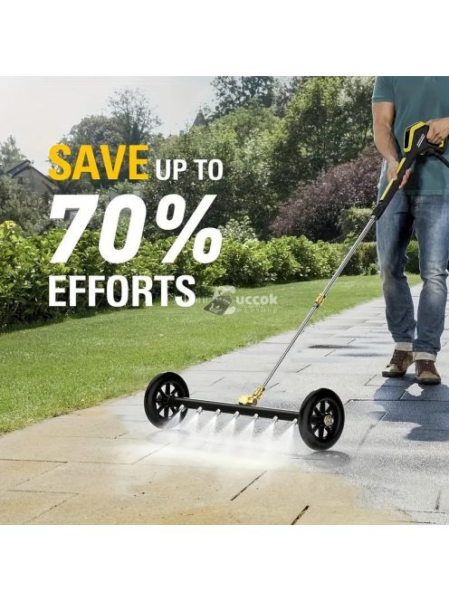 Kettő az egyben hét-fúvókás nagynyomású felületmosó kerekekkel