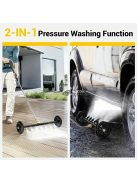 Kettő az egyben hét-fúvókás nagynyomású felületmosó kerekekkel