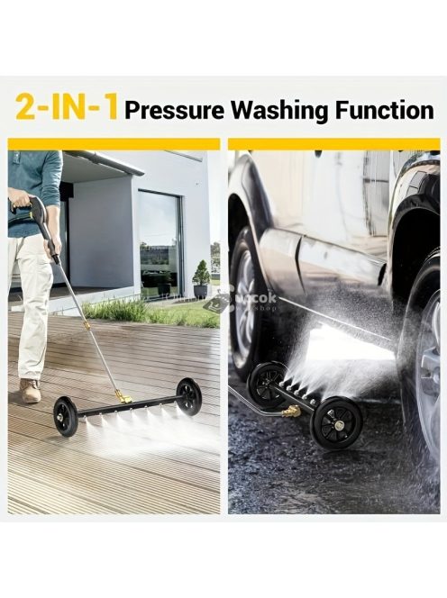 Kettő az egyben hét-fúvókás nagynyomású felületmosó kerekekkel