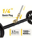 Kettő az egyben hét-fúvókás nagynyomású felületmosó kerekekkel