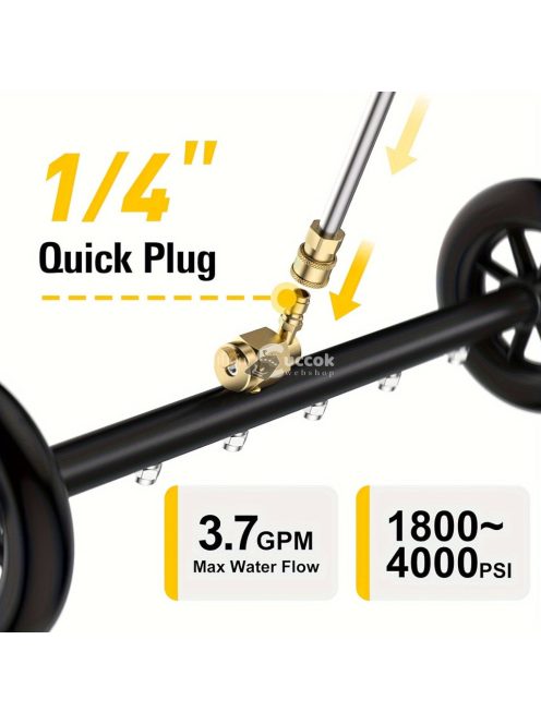 Kettő az egyben hét-fúvókás nagynyomású felületmosó kerekekkel