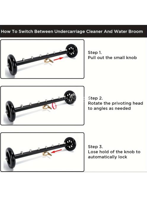 Kettő az egyben hét-fúvókás nagynyomású felületmosó kerekekkel