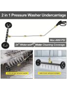 Kettő az egyben hét-fúvókás nagynyomású felületmosó kerekekkel