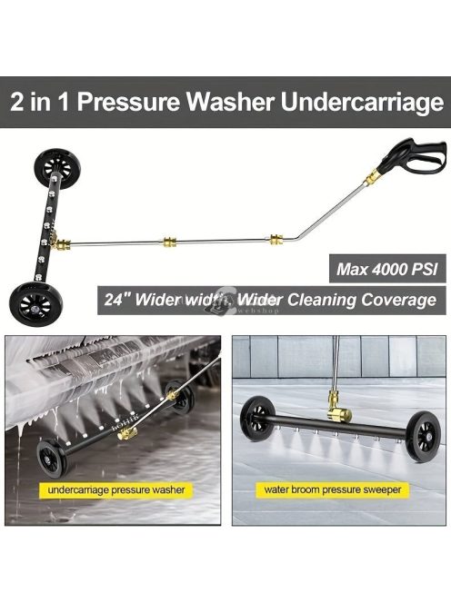 Kettő az egyben hét-fúvókás nagynyomású felületmosó kerekekkel